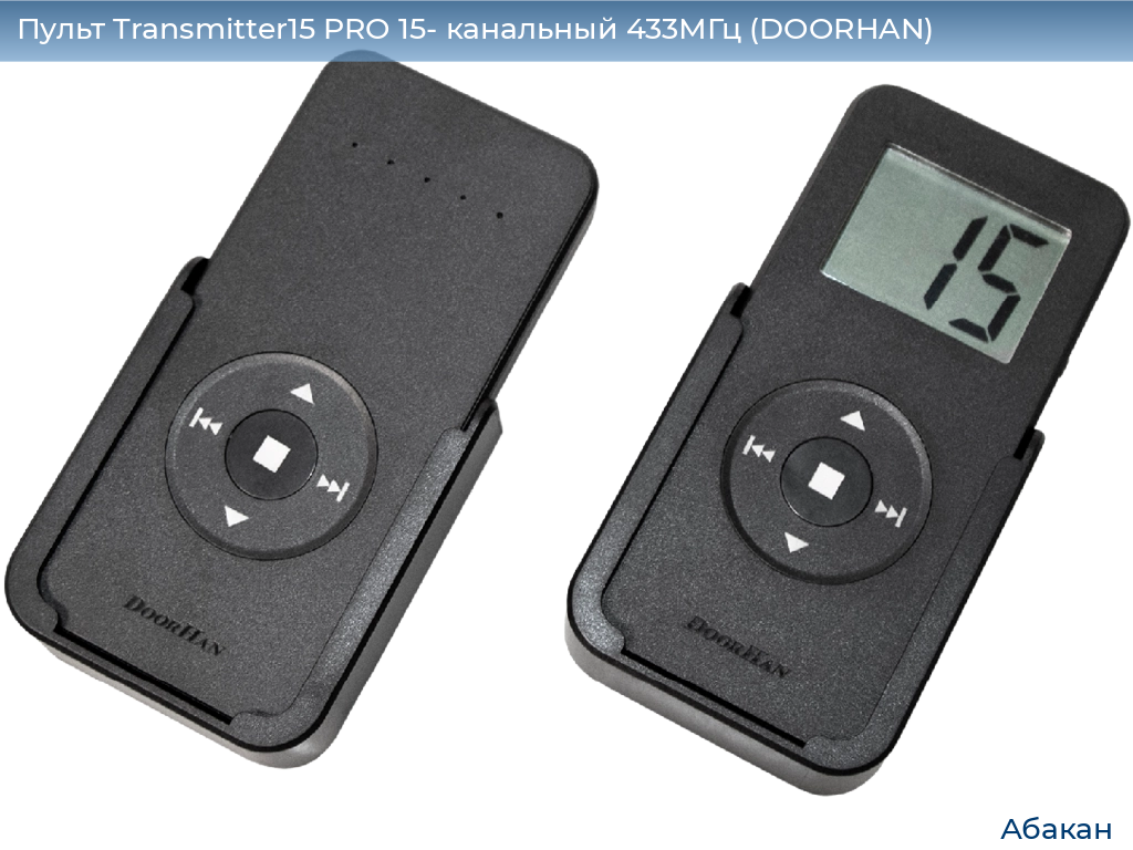 Пульт Transmitter15 PRO 15- канальный 433МГц (DOORHAN), abakan.doorhan.ru